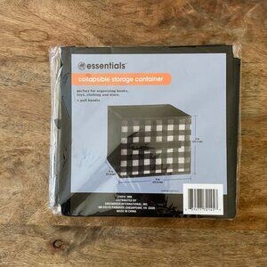5/$20 NEW Black & White Check Collapsible Storage Container
